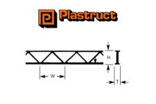 Plastruct 90653 (OWTS-8P) Plastic Truss 6.4x9.5x150mm