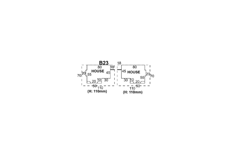 Superquick SQB23 2 Detached Houses Card Kit Plan